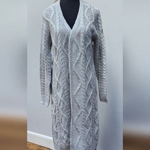 Telluride Clothing Company NWT Pearl gray Sweater duster  Size L